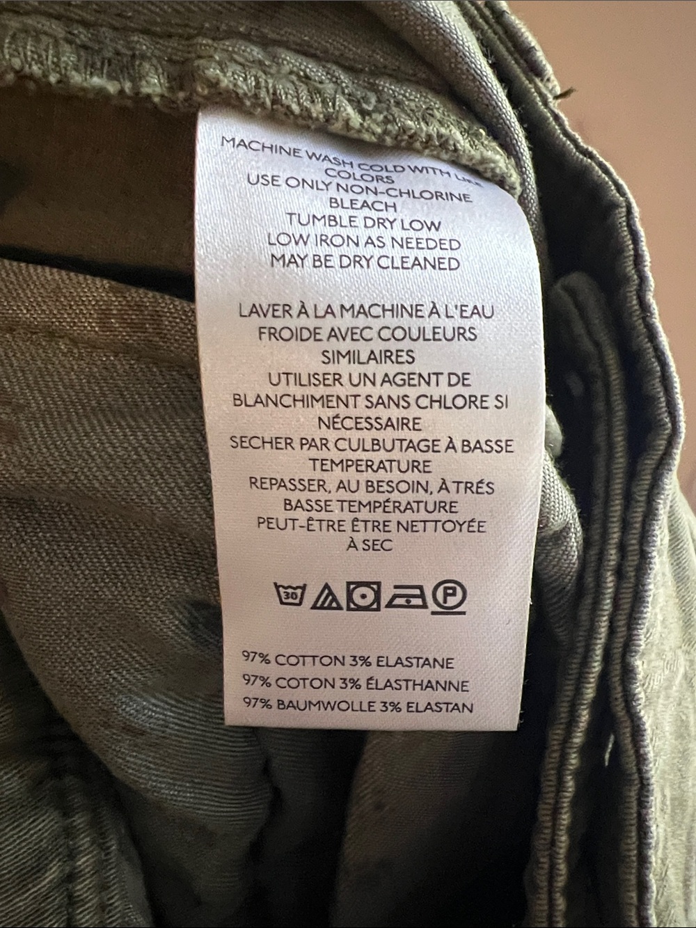 Pilcro Pleated Wide-Leg Cargo Pants Army Green Size Small - Picture 5 of 14